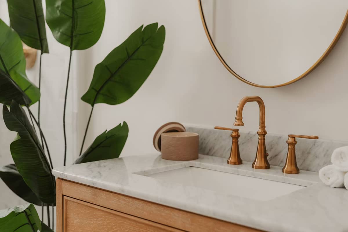 Aria deck-mounted basin mixer in polished chrome with slim single lever