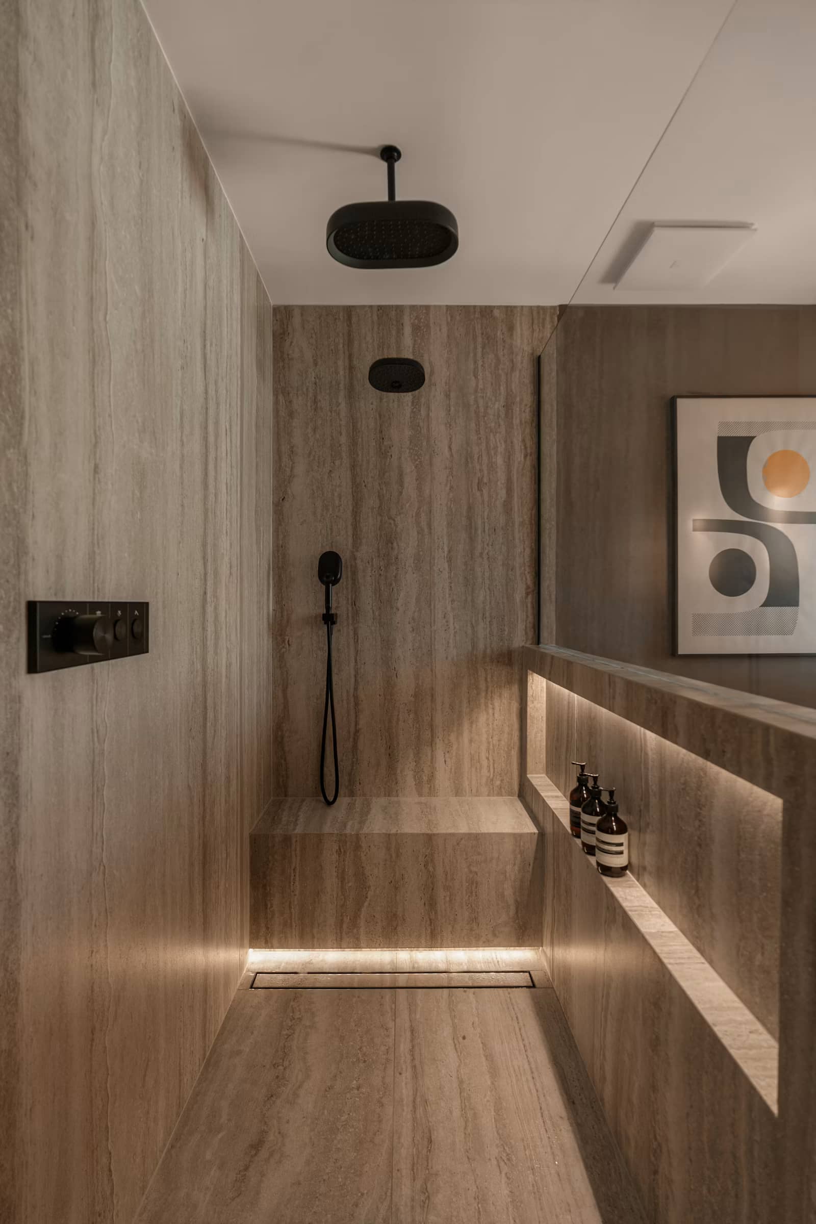 Arden concrete-effect porcelain tile in matt stone, 600 by 1200mm large format